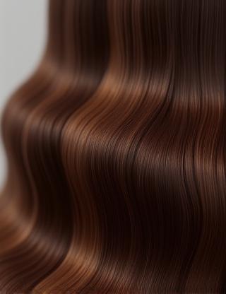 Glossy brunette colour transformation