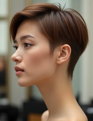 Modern short haircut Mayfair