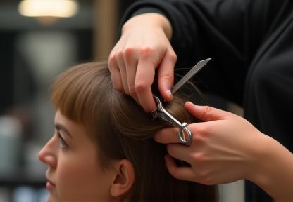 Hair cutting and professional styling session at The London Hair Studio